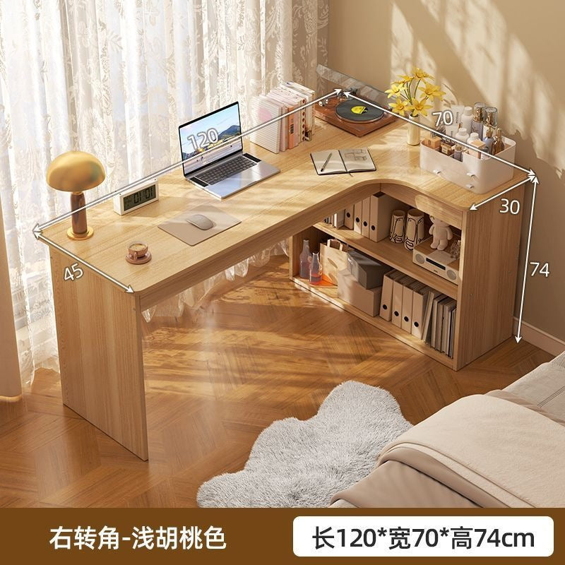 Computer desk desktop for home bedroom bookshelf all-in-one student study writing desk corner multifunctional office desk