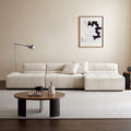 Modern italian cream style modular sofa scandinavian style casual small apartment living room concubine frosted fabric