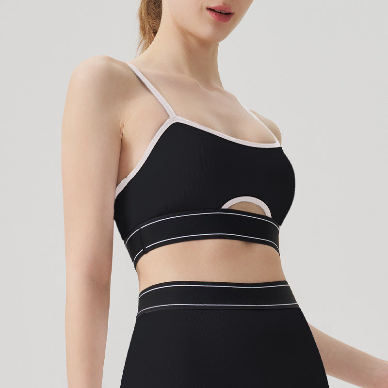 New arrival cross-border sports bra threaded yoga suit bra running fitness topsfashion suspender yoga suit