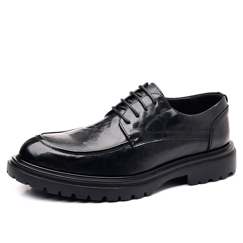 Men's leather dress shoes - live stream special: new textured leather business shoes, casual breathable work shoes, british style wedding shoes