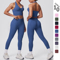 new arrival seamless halter neck beautiful back yoga clothes peach butt tight breathable outdoor running fitness sports suit