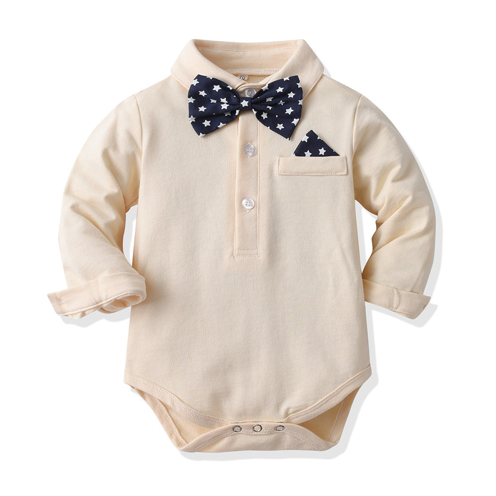 Export children's clothing infant onesie kids first birthday dress long sleeve cotton romper boy spring set