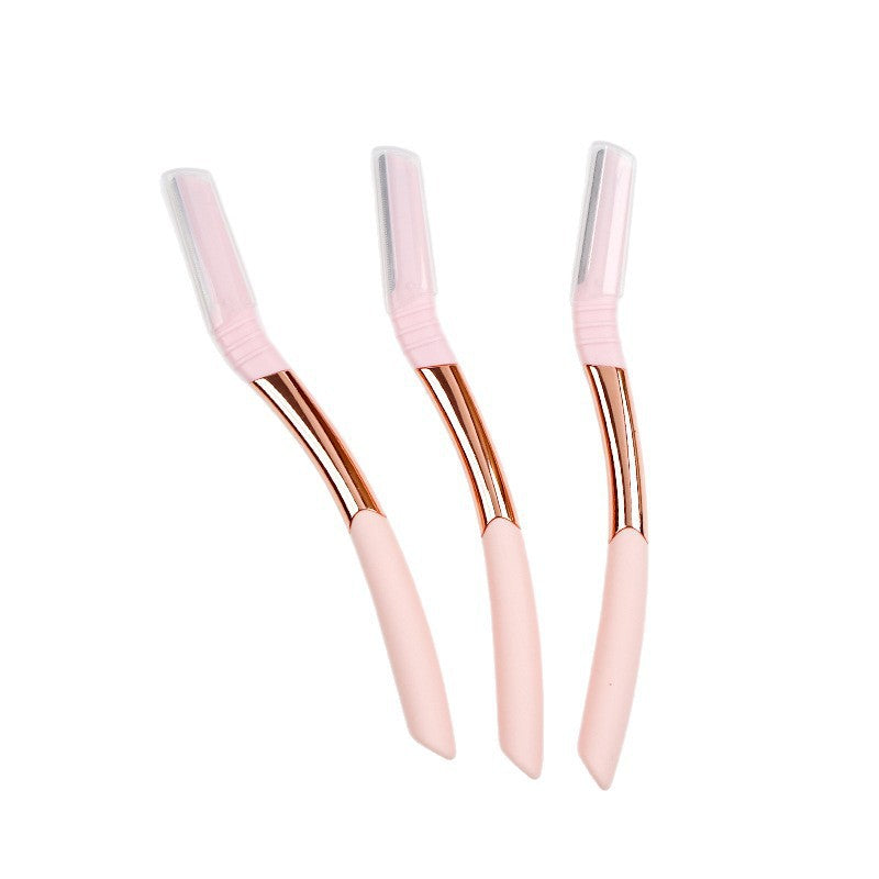 Custom zinc alloy eyebrow razor for women, with protective cover, anti-scratch eyebrow shaping tool, beauty gadget, new cross-border product