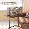 Adjustable height mobile desk with universal wheels, bedside table, reinforced legs, home desk for bedroom, living room, sofa, study table