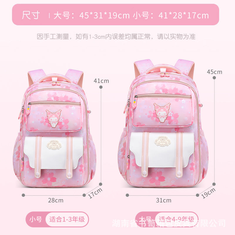 New primary school schoolbag, girls, sixth grade girls, girls, children, ultra-light and lightweight spine care,  wholesale