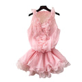 French sweet style pink ruffle sleeveless dress - women's summer, skin-friendly, breathable, ladylike, slimming, vacation dress