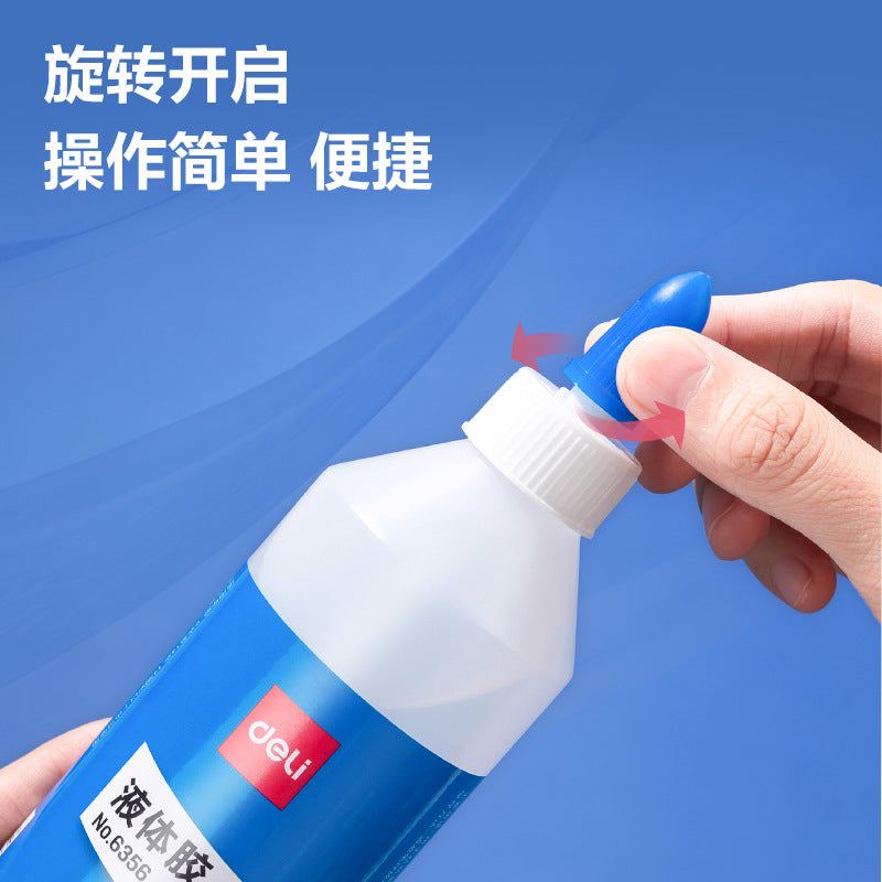 Deli glue 6357 liquid glue, 500ml liquid transparent glue in a vat, good adhesion, handmade glue, super glue.