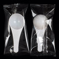 Individually wrapped 30ml plastic measuring spoons - round bottom, suitable for fertilizer, agricultural use, laundry detergent. non-edible, holds 30g
