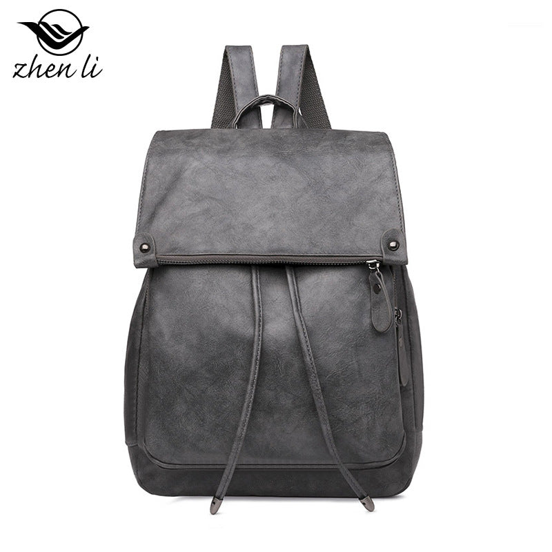 Cross-border women's backpack retro versatile PU soft leather small backpack backpack women's anti-theft travel backpack