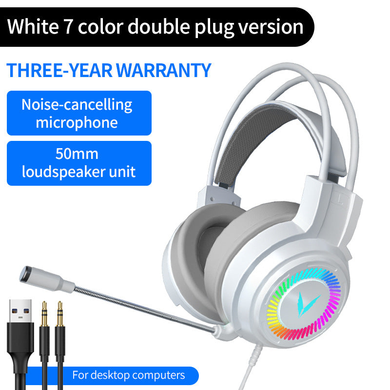 G60 gaming headset - wired 7.1 channel esports headphones for pc and laptop - perfect for pubg and other online games