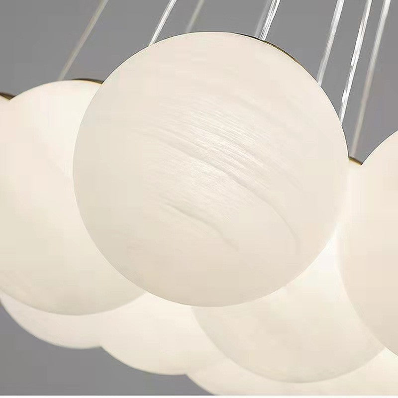 French Planet Light Bubble Ball Chandelier Cream Wind Lighting Light Luxury Living Room Bedroom Lighting Magic Bean Cloud Moon Light
