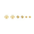 French retro cat's eye flower stud earring set - delicate, versatile, and comfortable for all-day wear (sleep-friendly, gentle on pierced ears)