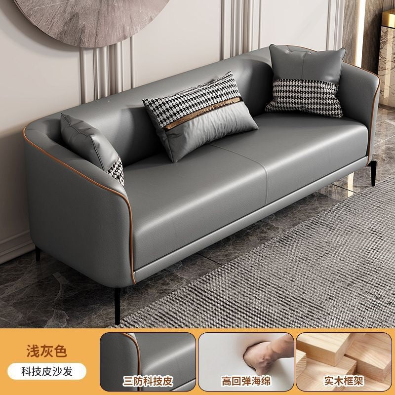 Sofa small apartment rental house living room casual modern apartment durable cat scratch leather sofa double three-person small sofa