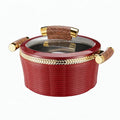 3pcs striped gold edge thermal insulation box 0.8l-2.0l-3.5l food warmer thermal insulation tableware