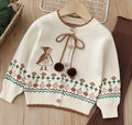 Girls' knitted sweater two-piece set -  autumn/winter new collection - cute pants set for baby girls