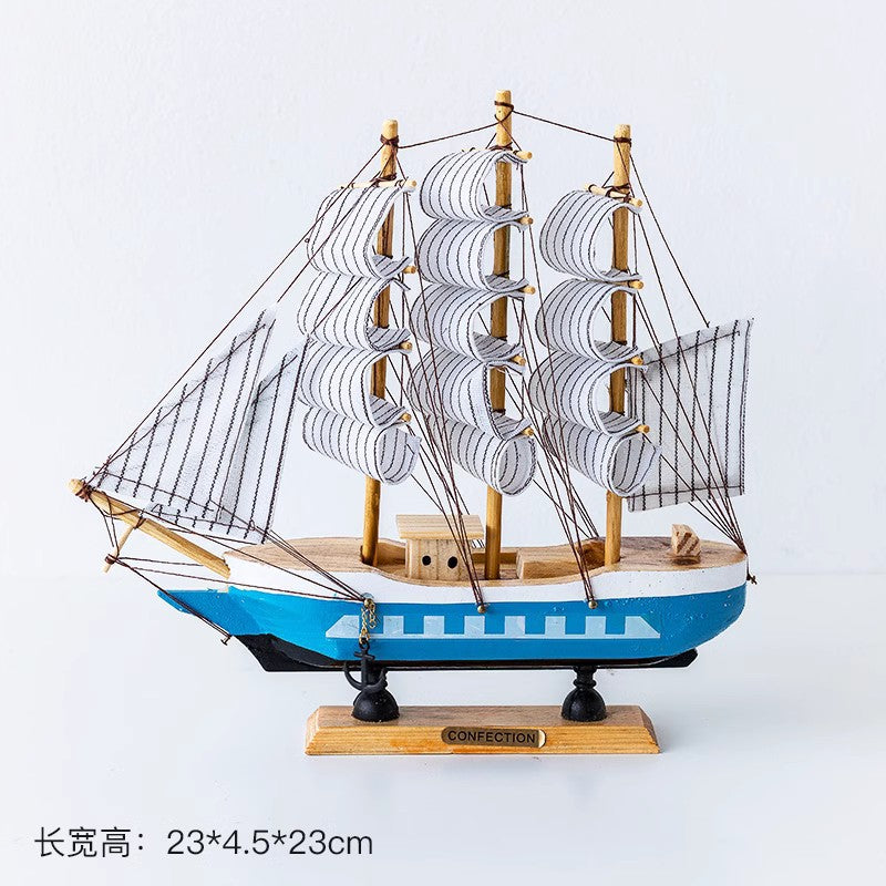 Smooth sailing sailboat model ornaments home decoration living room tv wine cabinet crafts graduate birthday gift