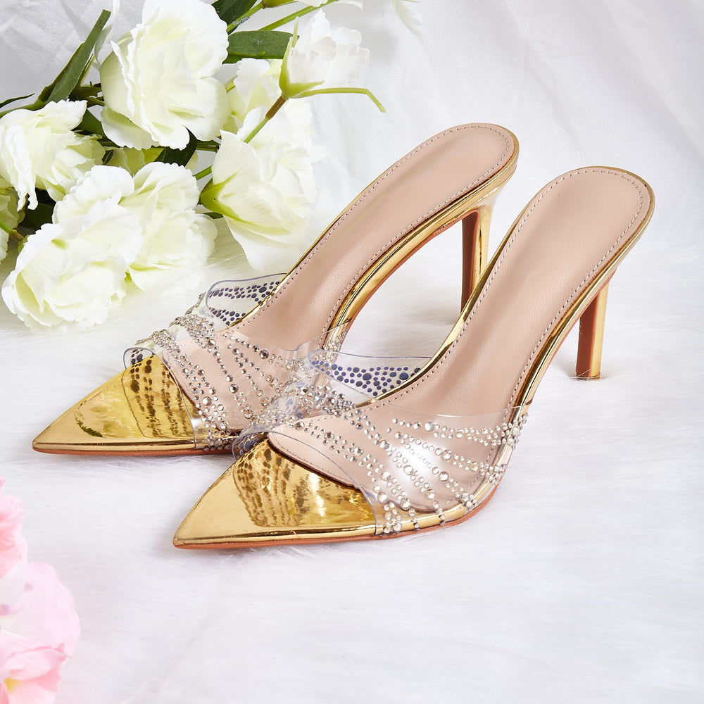 2026 summer french pointed-toe clear tpu sandals & slides - women's outdoor wear, stiletto heel, single strap with rhinestone embellishments, breathable