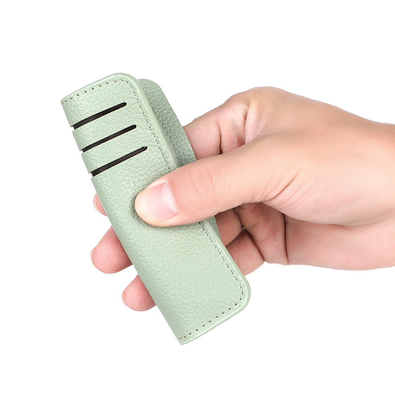 Pu card holder wholesale ultra-thin card bag for women, small, exquisite and large-capacity multi-card student card bag for women, short wallet.