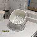 Double-layer new arrival drain vegetable basket fruit plate fruit living room plastic vegetable basket basket for home kitchen thickened