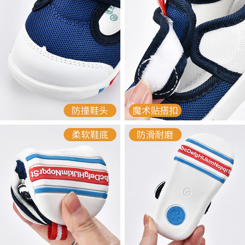 Baby sandals for boys, summer first walker shoes, 0-1-2 years old infant anti-slip soft sole mesh shoes for babies and toddlers, baby girl shoes