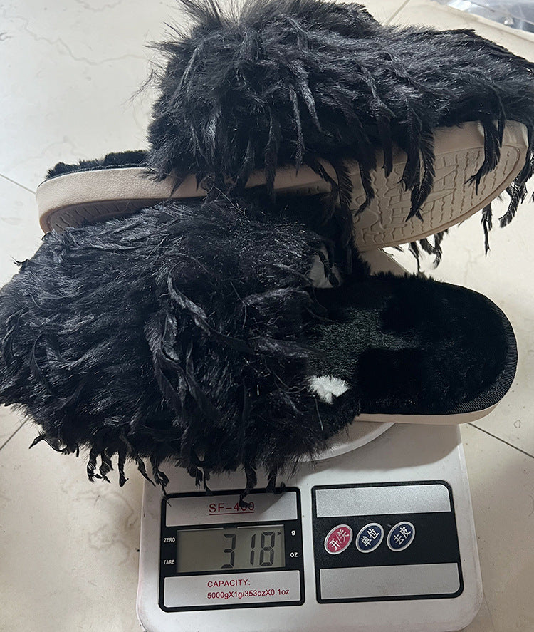 new arrival cotton slippers fall and winterthickenedstuffed toe cotton slippers home indoor heattechfashion fur slippers for women
