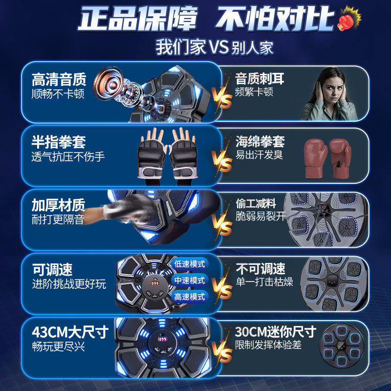 Children's Boxing Target Toy Bluetooth Music Adult Boxing Wall Target Smart Sports Boxing Trainer Birthday Gift