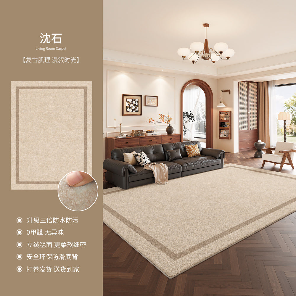 Medieval style carpet living room 2026 new arrivalfrenchretrocasual sofa blanket bedroom waterproof washable and wipeable floor mat