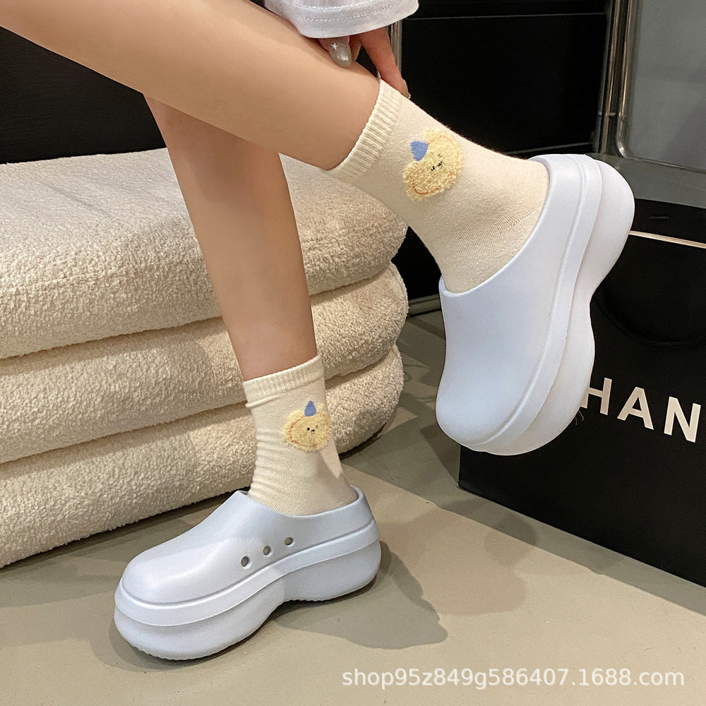 Baotou slippers women's 2025 new autumn outwearthick solewaterproof chef shoes fashioneasiest for match cross-border wholesale