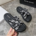 Platform sandals and thick-soled sandals for women, summer new arrivals, european and american style, retro floral print, trendy one-strap sandals for women
