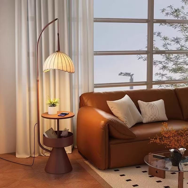 Fei shi desk living room for homenew arrivalsmall apartment bauhaus solid wood round small tea table floor lamp fei shi medium