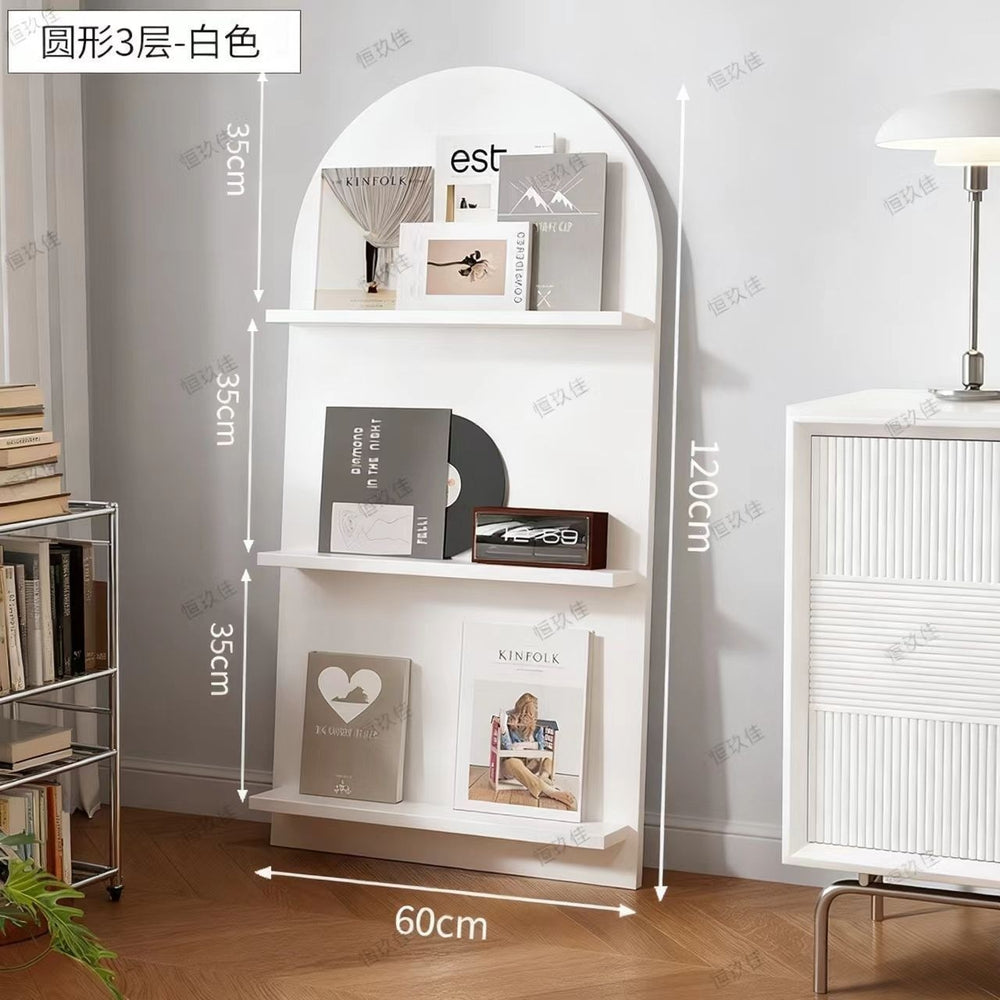 Magazine rack floor-standing storage rack wall-mounted book rack newspaper rack environmental-friendly multi-layer bookshelf medieval style reading bookshelf wood