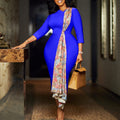 D539exportplus size women's clothing   elegantolelegant pencil skirt hip-covering patchwork african dress