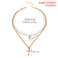 Wholesale alloy sweater chains - european & american style, statement & niche, light luxury jewelry for women - cross pendant necklaces, multi-layered choker chains