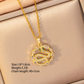 X8301-27 [titanium steel chain copper inlaid zirconium pendant]