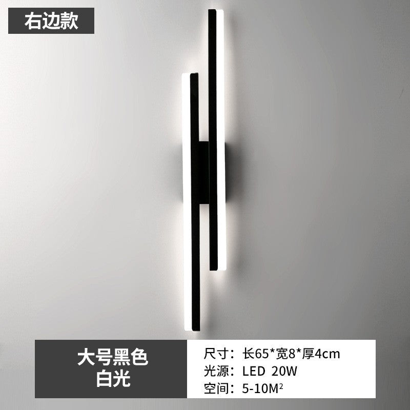 Modern minimalist linear wall sconce - bedroom bedside, living room background, wall lamp - minimalist light luxury aisle corridor led light