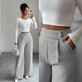 spring/summer new arrival: women's pink high-waisted trousers with button-decorated waist patch – elegant, casual, and versatile