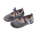 Vancahao girls' shoes:  autumn new collection - velvet bow princess shoes, kids' grandmother shoes, single shoes