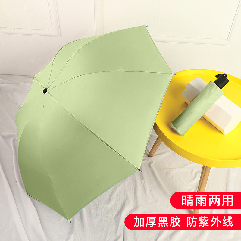 Capsule sun umbrella women's sunscreen shade umbrella dual-purpose mini 50% off foldable ultra-light compact portable wholesale customization
