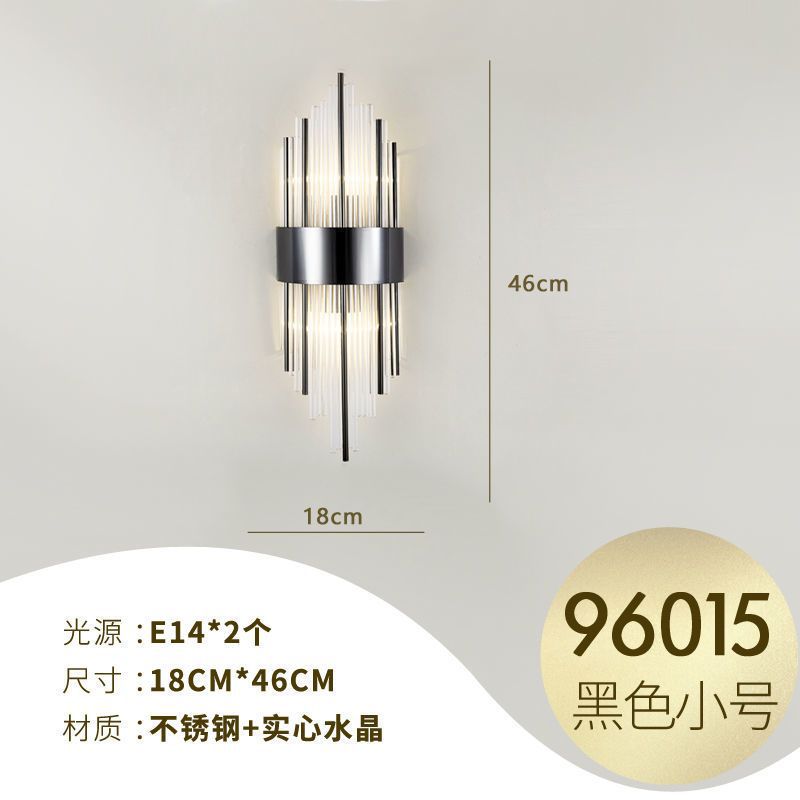 Luxury crystal wall sconce led - minimalist style for living room tv background, bedroom bedside, hallway, aisle, and stairway