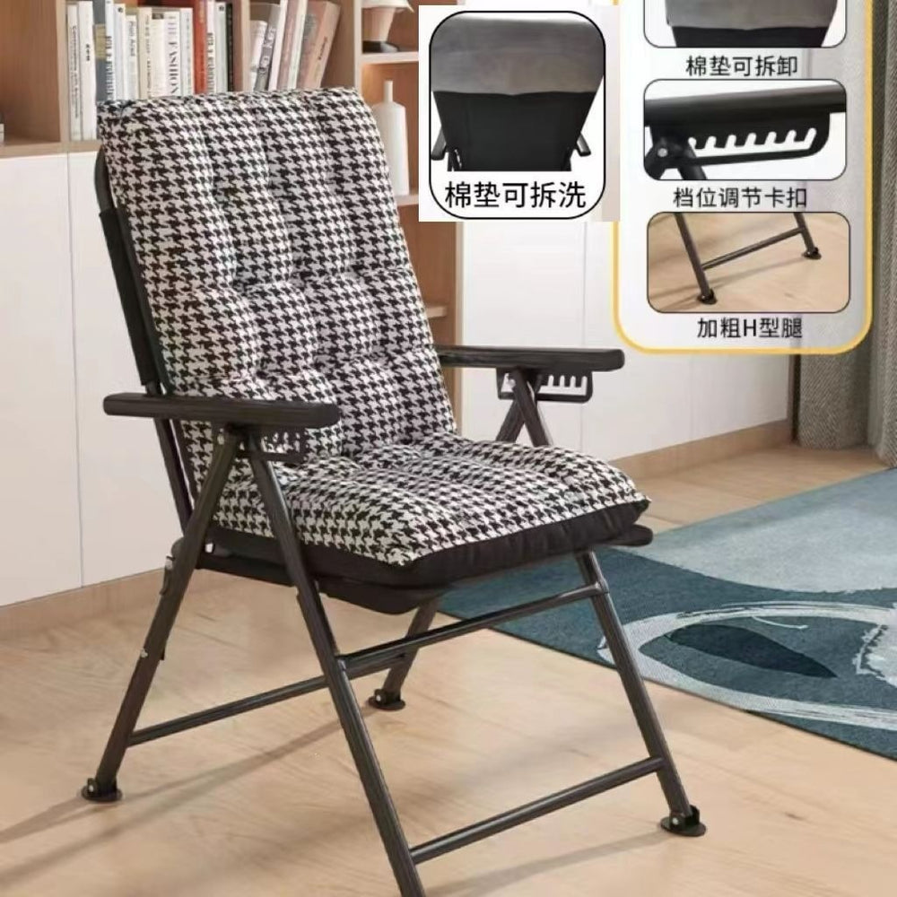 Office recliner folding chair for nap time - home use, elderly nap, reclining backrest, outdoor lazy lounger, casual sleeping chair