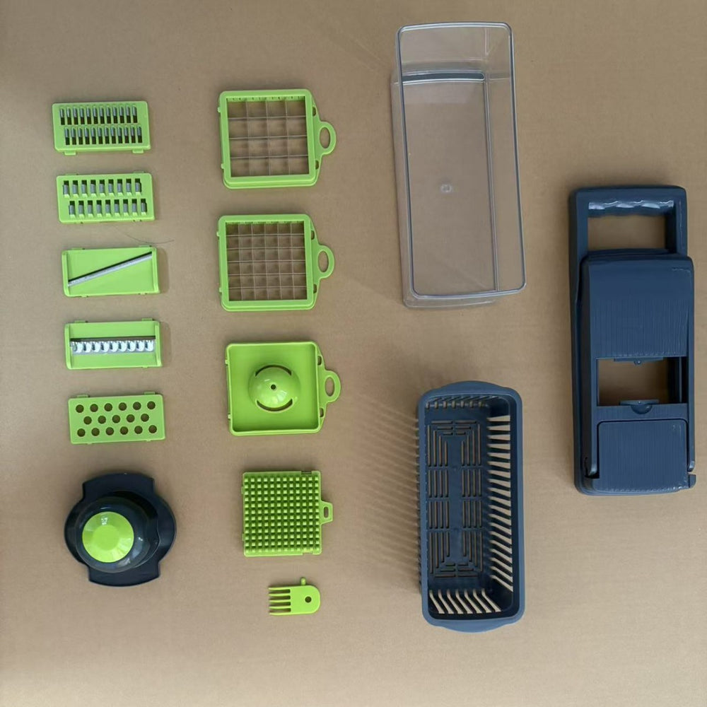 1 set of 16-in-1 multifunctional vegetable and fruit cutter cross-border vegetable cutter handy gadget slicer potato grater kitchen for home