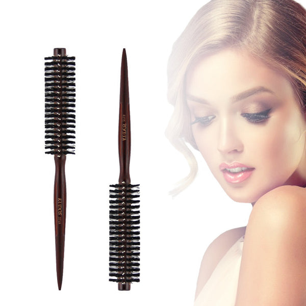 Cross-border popular curling comb hair styling teacher special roller comb high temperature resistant and anti-static cylindrical comb hair tool roll