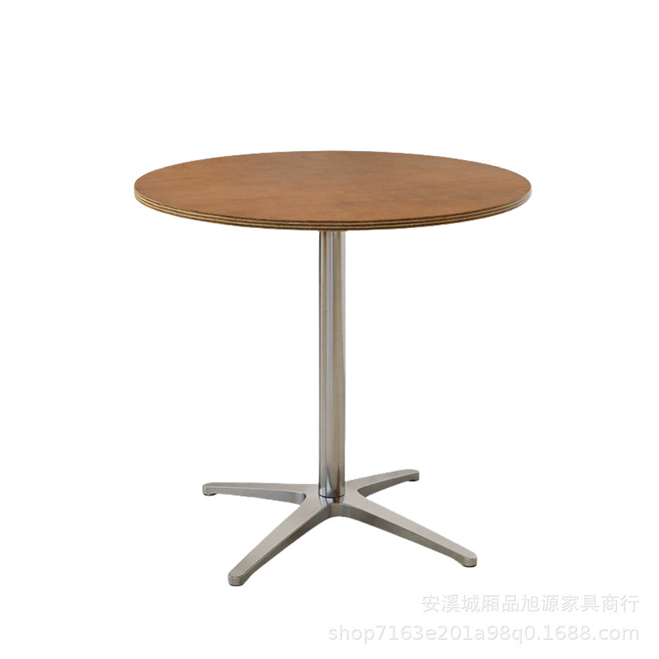 Cafe dining table and chair combination dessert milk tea shop Internet celebrity antique simple solid wood ocean board commercial small square table