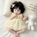 Stylish baby summer clothes, thin clothes for baby girls, one-piece princess, full moon, 100 days, summer, butt-covering skirt