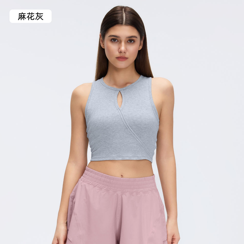 Women's running vest - bra-free, versatile sleeveless top - modal, skin-friendly, fitness yoga wear d26046