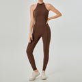 fashionnew arrival with chest pad nude one-piece yoga wear fashioncut outall-in-one zipper yoga one-piece
