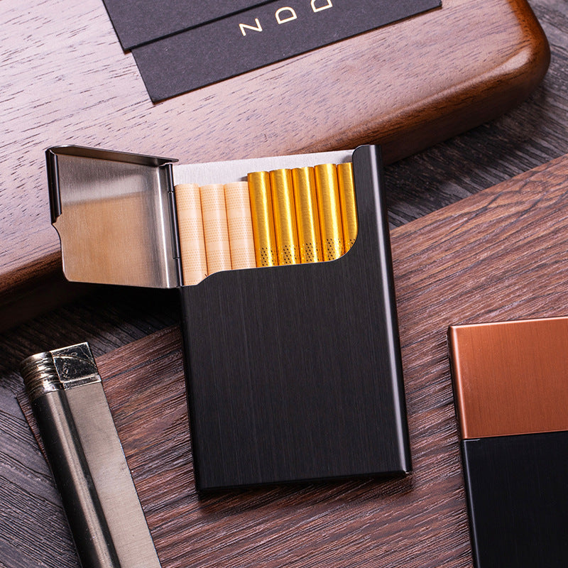 medium cigarette box, business card box, magnetic buckle flip cover, thick cigarette box, men's simple business card clip, cigarette clip, card box.