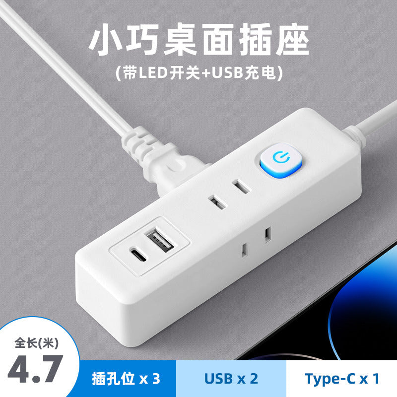 Two-pin socket 2-hole plug for homeusb power strip two-pin plug wiring board two-claw plug-in board two-pin power strip