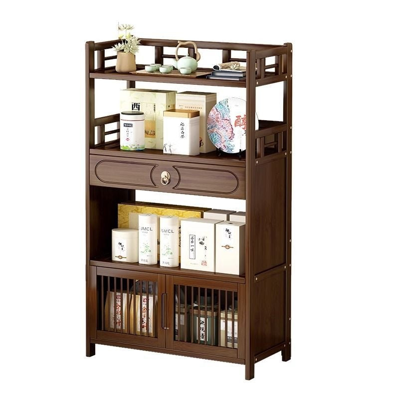 Tea cabinet, tea set, storage rack, new chinoiserie tea rack, living room tea storage cabinet, sofa side cabinet, side table, corner table for home use