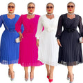 fashionnew arrivalelegantwork clothingpleated skirt   waist slimming looka chiffon dress
